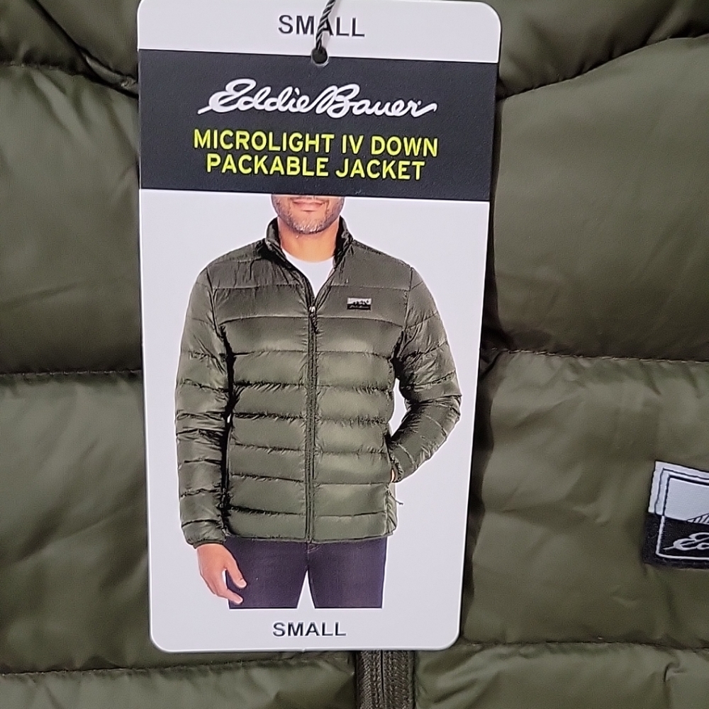 Eddie Bauer Microlight I V Down Packable Jacket Mens Size Small - Picture 6 of 16